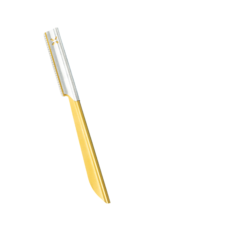 Žiletka na zastrihávanie obočia a tváre s protišmykovou rukoväťou