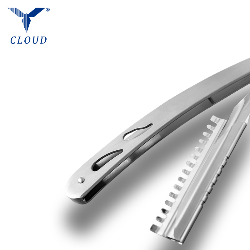 Odolná vlnitá rúčka priameho holiaceho strojčeka z nehrdzavejúcej ocele