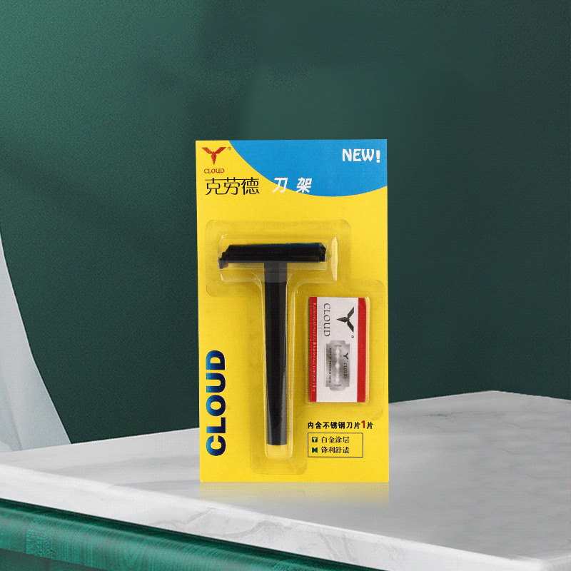 Cestovný prenosný holiaci strojček so 74 čepeľami z plastu v tvare T