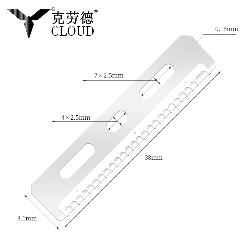 Odolná, opakovane použiteľná čepeľ na strihanie obočia z nehrdzavejúcej ocele